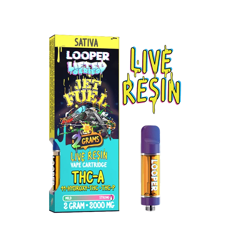 Cartucho Looper Lifted Series Jet Fuel THC-A HXY-11 THC-P 2000 mg, cepa sativa