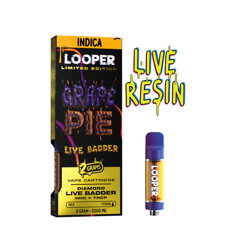 Grape Pie (Índica) – Looper Live Badder – Cartucho THC 2g