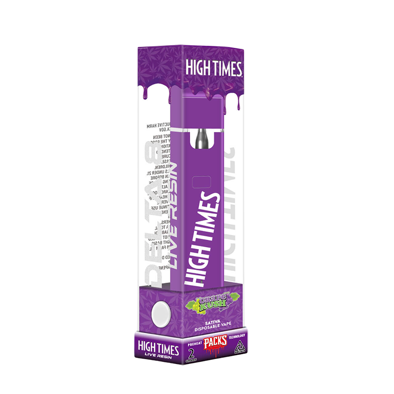 Grape Kush (Sativa) – Packwoods x High Times – Desechable Recargable THC 2G