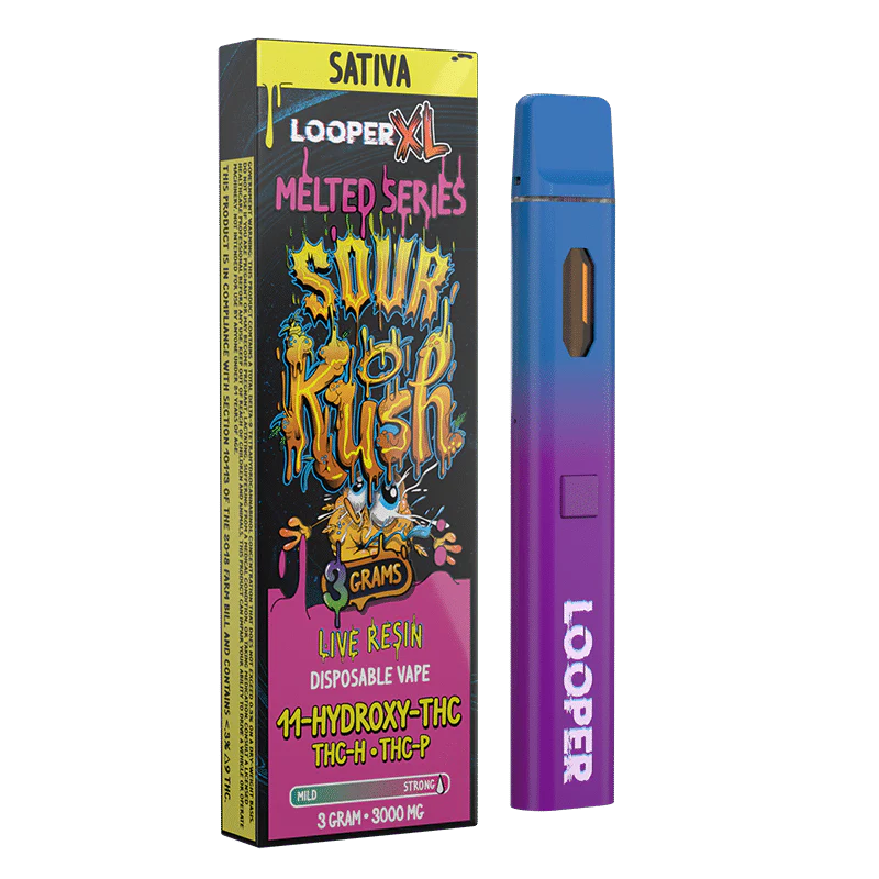 Desechable Sour Kush Looper XL Melted Series 3000 mg sativa