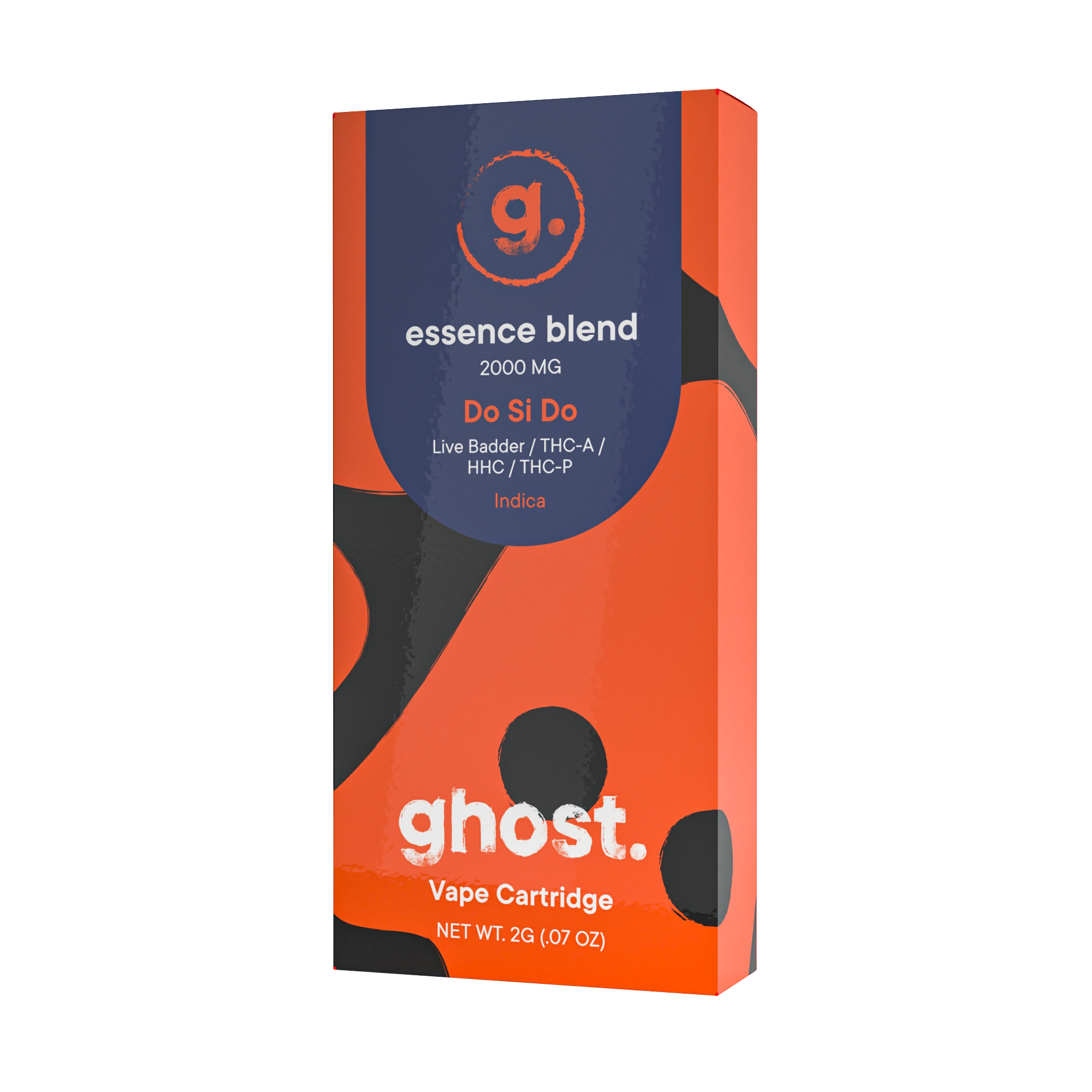 Cartucho Do Si Do de Ghost, 2000 mg, cepa índica sabor galleta cremosa y tierra