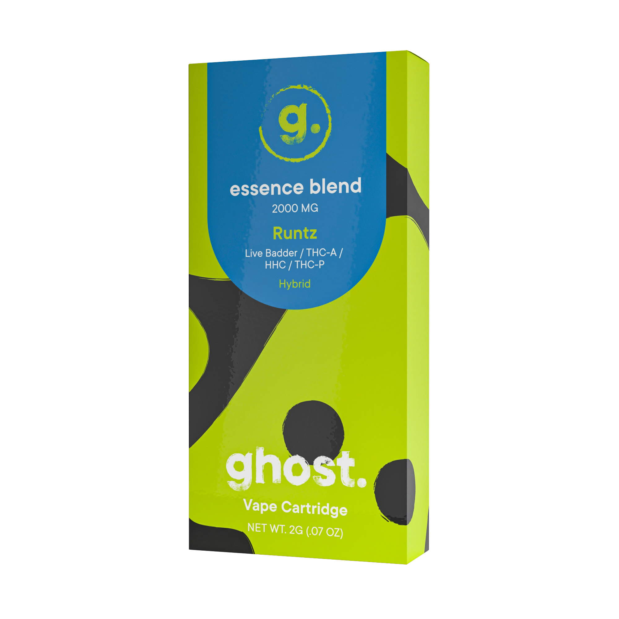 Cartucho Runtz Ghost 2000 mg — híbrida frutal y cremosa