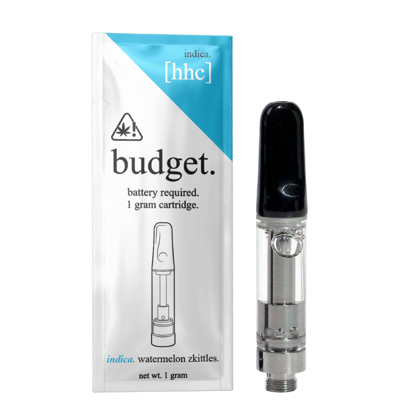 Cartucho Budget Watermelon Zkittles 1000 mg, cepa índica sabor sandía